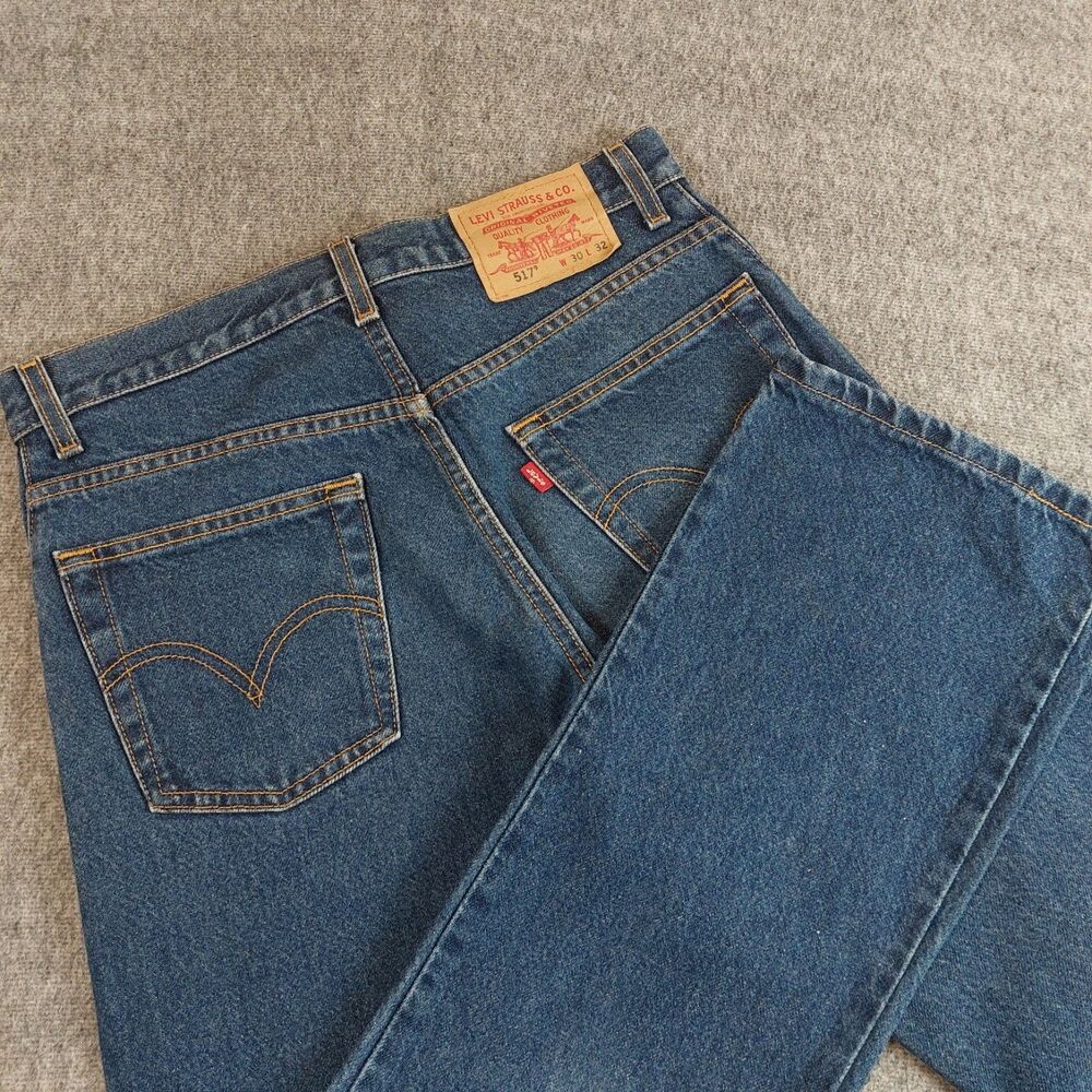VTG Levis 517 Boot Cut Jeans Mens 30x32 (Fit 31x32) Blue Denim Work Wear Y2K 00s
